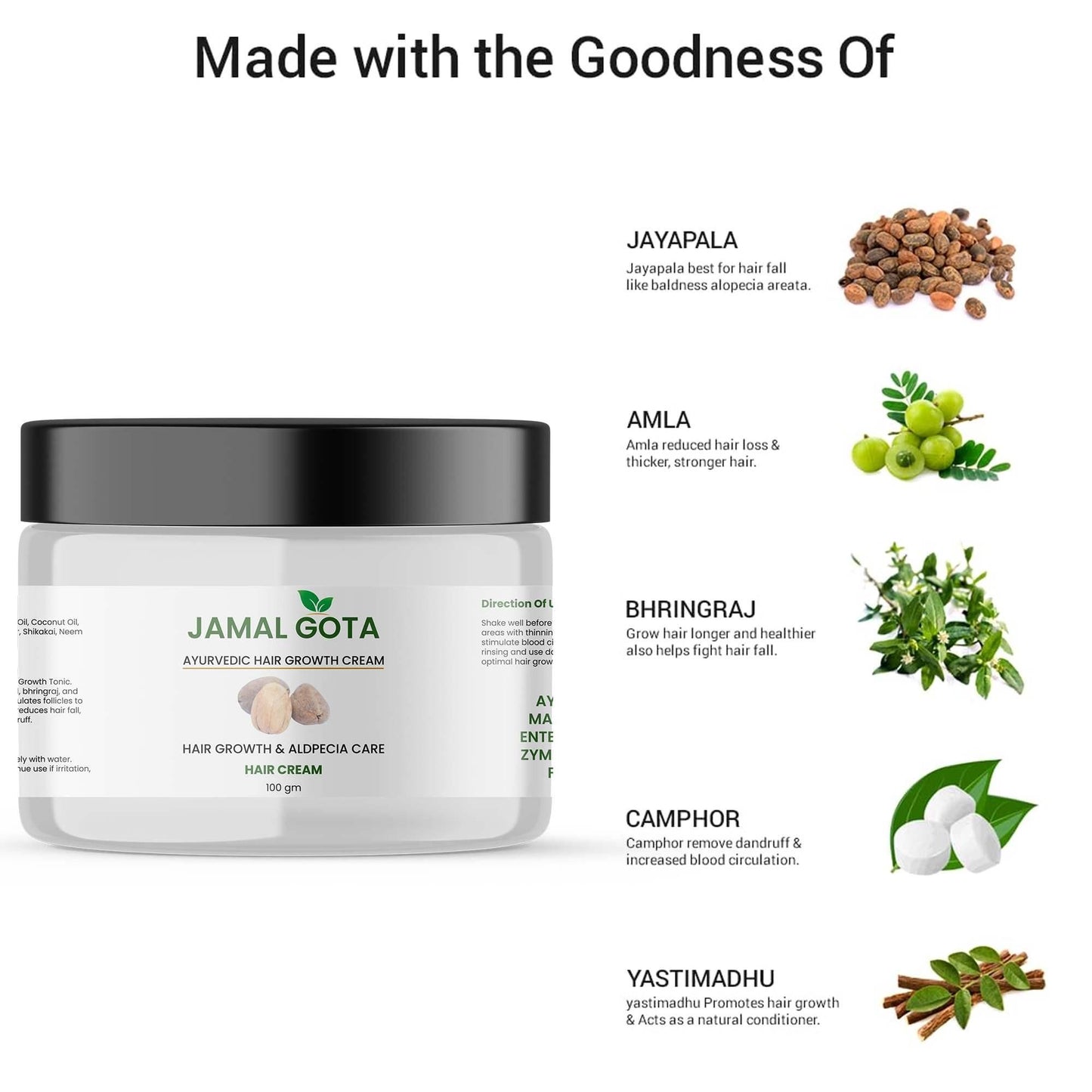 Jamalgota Ayurvedic Hair Growth Cream 100gm