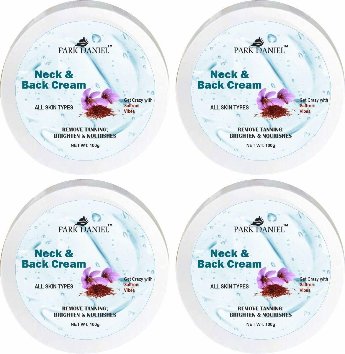 Park Daniel Neck and Back Whitening Cream - Dead Skin Cells Repair | Tan Removal Pack Pack of 4 of (100 grams)