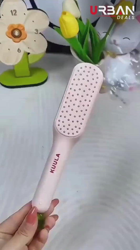 Self-Cleaning Anti-Static Massage Comb | Easy Self Cleaning Hairbrush